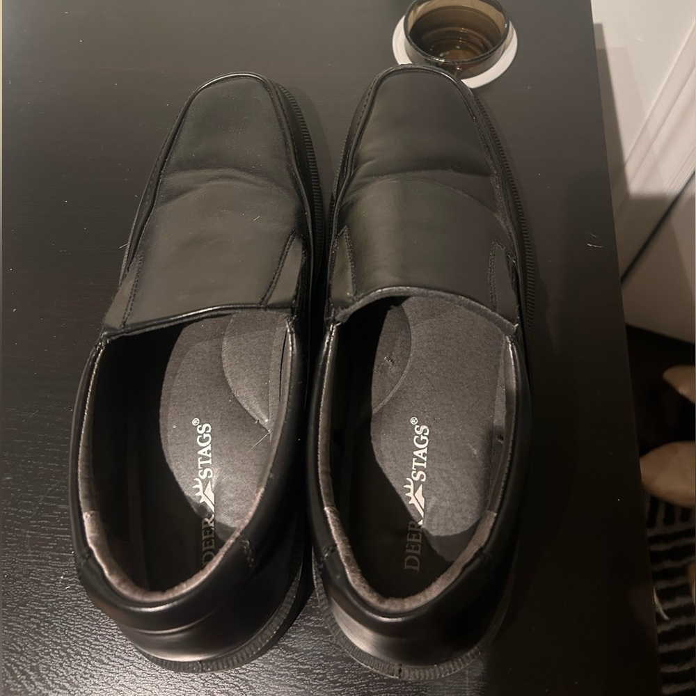 Deer Stags Men's Classic Black Slip-On Loafers